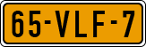 License plate of the Netherlands, Light Commercial Vehicles (1994 system)