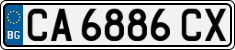 License plate of Bulgaria, Cars