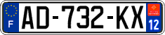 French license plate, SIV (ordinary)