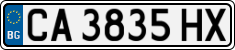 License plate of Bulgaria, Cars