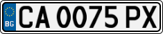 License plate of Bulgaria, Cars