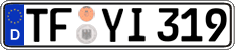 German license plate, Regular plates