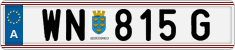 License plate of Austria, Regular plates