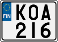License plate of Finland, Cars