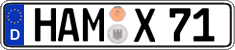 German license plate, Regular plates