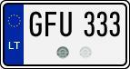 License plate of Lithuania, Cars