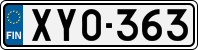 License plate of Finland, Cars
