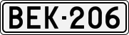 License plate of Finland, Cars