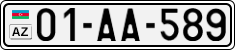 License plate of Azerbaijan, Cars