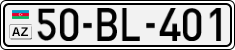 License plate of Azerbaijan, Cars