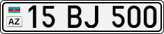 License plate of Azerbaijan, Cars