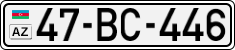 License plate of Azerbaijan, Cars