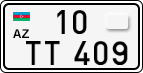 License plate of Azerbaijan, Cars