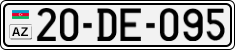 License plate of Azerbaijan, Cars