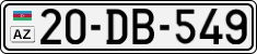 License plate of Azerbaijan, Cars