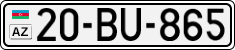 License plate of Azerbaijan, Cars