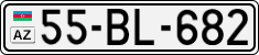 License plate of Azerbaijan, Cars