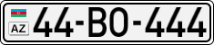 License plate of Azerbaijan, Cars