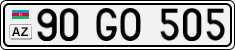 License plate of Azerbaijan, Cars