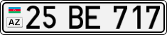License plate of Azerbaijan, Cars