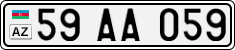 License plate of Azerbaijan, Cars