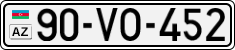 License plate of Azerbaijan, Cars