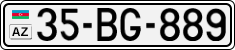 License plate of Azerbaijan, Cars