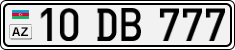 License plate of Azerbaijan, Cars