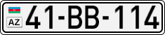 License plate of Azerbaijan, Cars