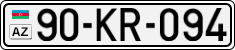 License plate of Azerbaijan, Cars