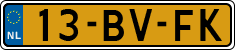 License plate of the Netherlands, Light Commercial Vehicles (1994 system)