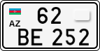 License plate of Azerbaijan, Cars