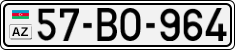 License plate of Azerbaijan, Cars