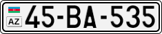 License plate of Azerbaijan, Cars
