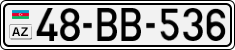 License plate of Azerbaijan, Cars