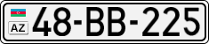 License plate of Azerbaijan, Cars