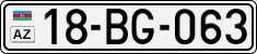 License plate of Azerbaijan, Cars