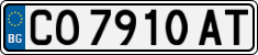 License plate of Bulgaria, Cars