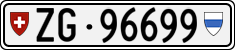 License plate of Switzerland, Cars