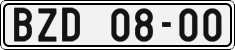 License plate of the Czech Republic, Cars (1960)