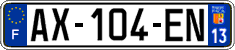 French license plate, SIV (ordinary)