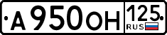 License plate Russia, Cars