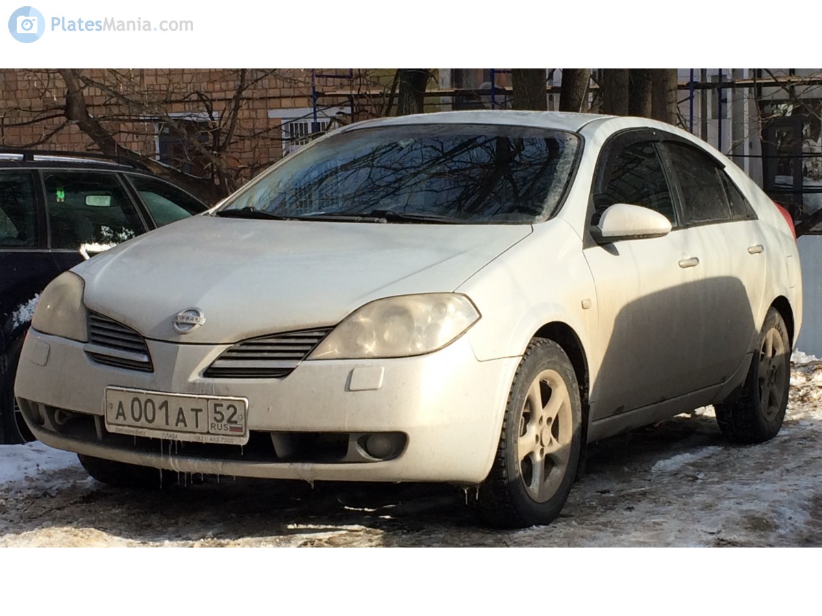а 001 ат 52, Nissan Primera 3rd gen Sedan/Liftback (P12), 2001–2008