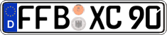 German license plate, Regular plates