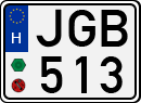 license plates of Hungary, Cars (1990)