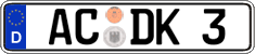 German license plate, Regular plates