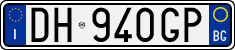 License plate of Italy, Cars (1994 year series)