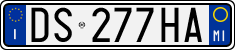 License plate of Italy, Cars (1994 year series)