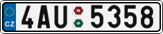 License plate of the Czech Republic, Cars (2001)