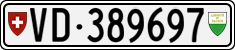 License plate of Switzerland, Cars